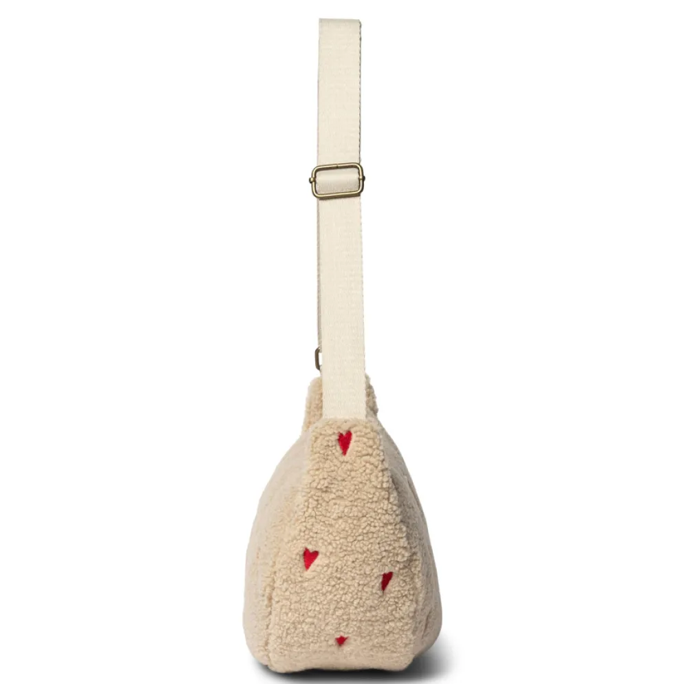 Studio Noos Tasche Fanny Pack Ecru Teddy Hearts Adult
