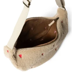 Studio Noos Tasche Fanny Pack Ecru Teddy Hearts Adult