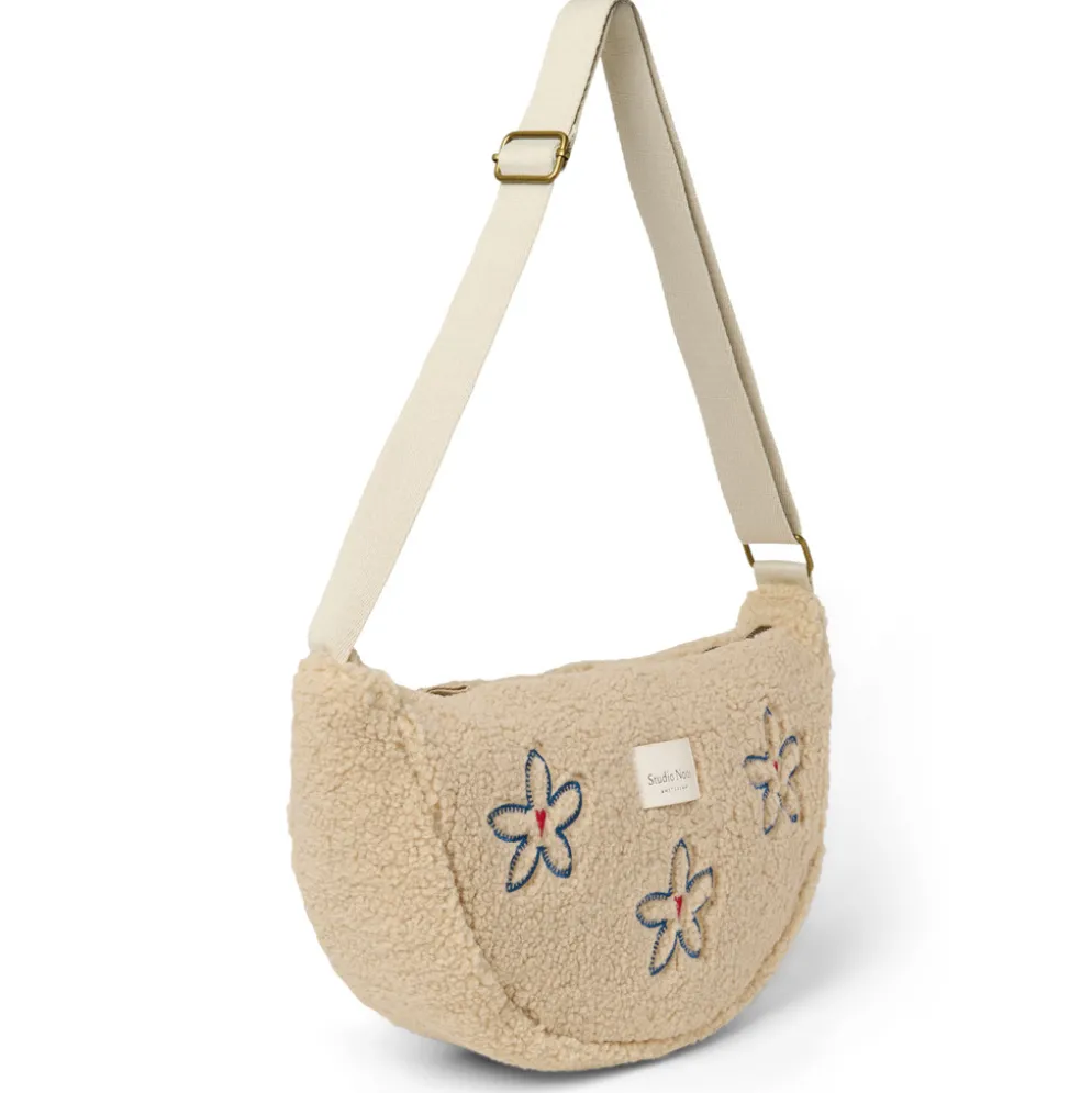 Studio Noos Tasche Fanny Pack Teddy Adult Ecru Flower Heart