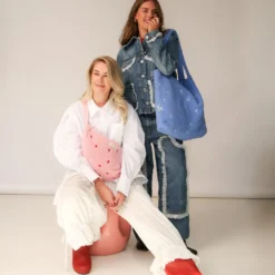 Studio Noos Tasche Fanny Pack Teddy Light Pink Hearts