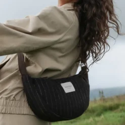 Studio Noos Tasche Fanny Pack Flannel Chalkstripe Brown