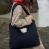 Studio Noos Tasche Flannel Chalkstripe Dark Blue Mom-Bag