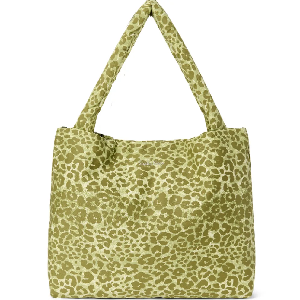 Studio Noos Tasche mom-bag Cotton Green Leopard