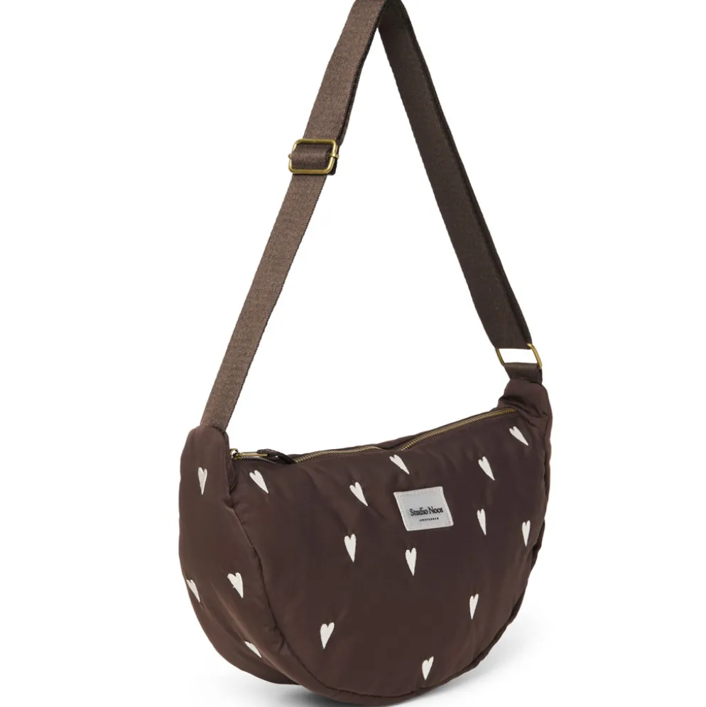 Studio Noos Tasche Puffy Adult Fanny Pack Brown Hearts