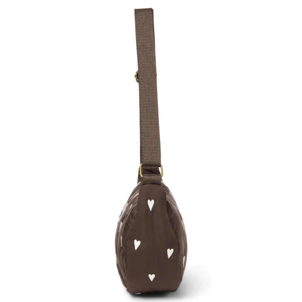 Studio Noos Tasche Puffy Adult Fanny Pack Brown Hearts