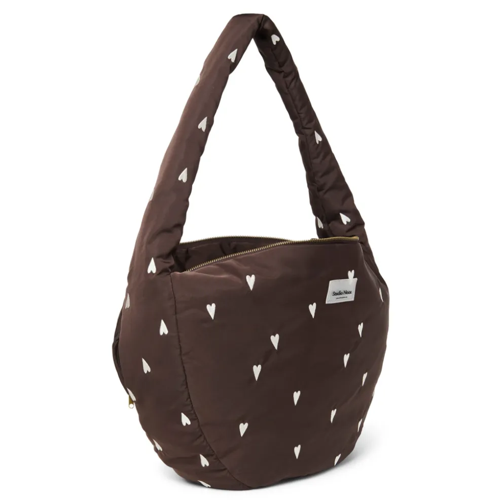 Studio Noos Tasche Puffy Cross Body Bag Brown Hearts