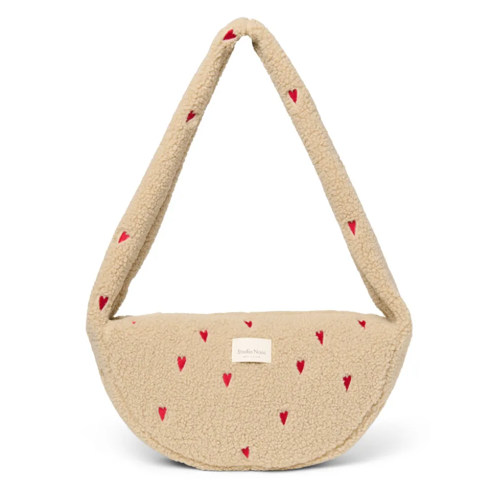 Studio Noos Tasche Teddy Mini Cross Body Bag Ecru Hearts