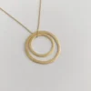 Susi Cala Kette mit Anhänger Double Hoop 'L/M' Sterlingsilber vergoldet