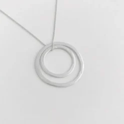Susi Cala Kette mit Anhänger Double Hoop 'L/M' Sterlingsilber