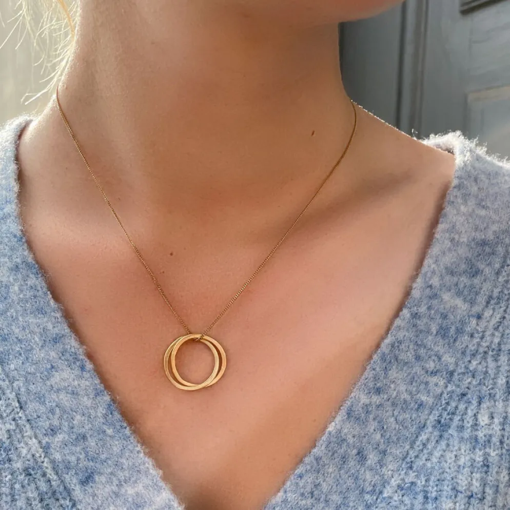Susi Cala Kette mit Anhänger Twin 'M' Sterlingsilber vergoldet