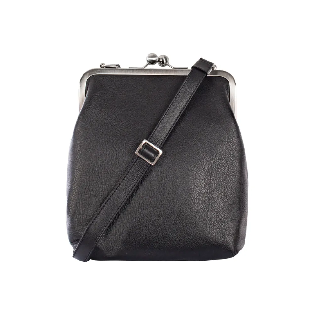 VOLKER LANG Ledertasche Lola Schwarz Nappaleder